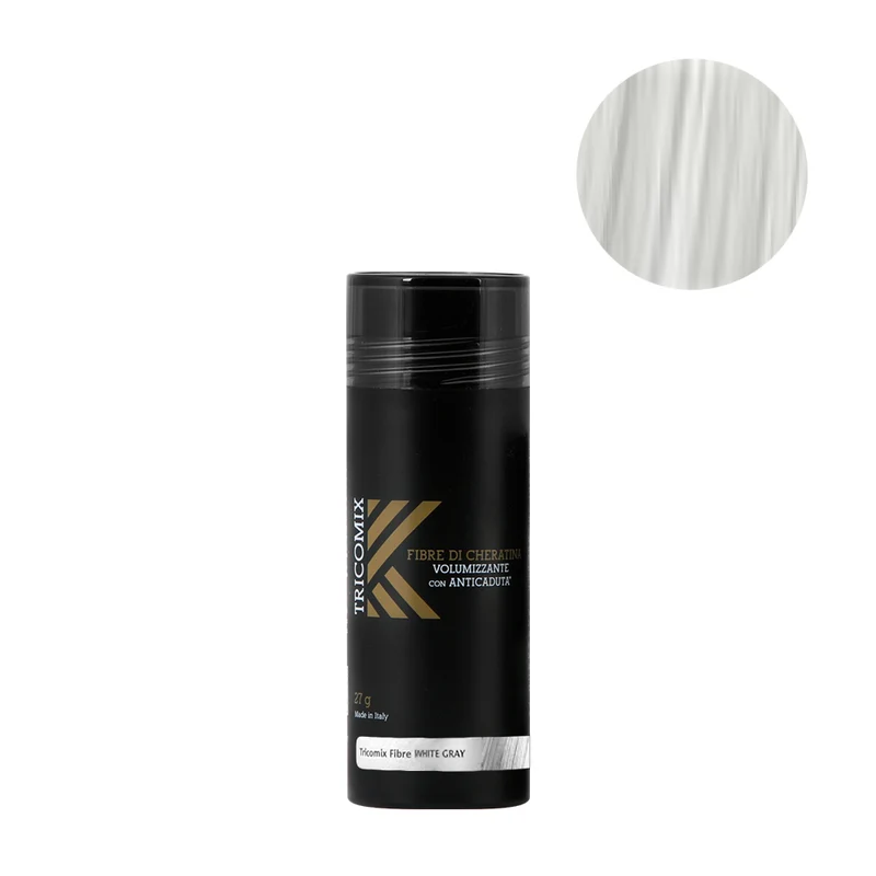 Tricomix Fibre Di Cheratina White Gray 27gr - fibre di cheratina volumizzanti con anticaduta