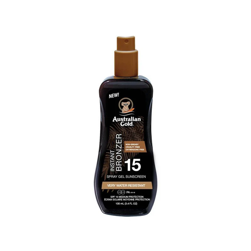 Spray Gel Sunscreen SPF15 con Instant Bronzer