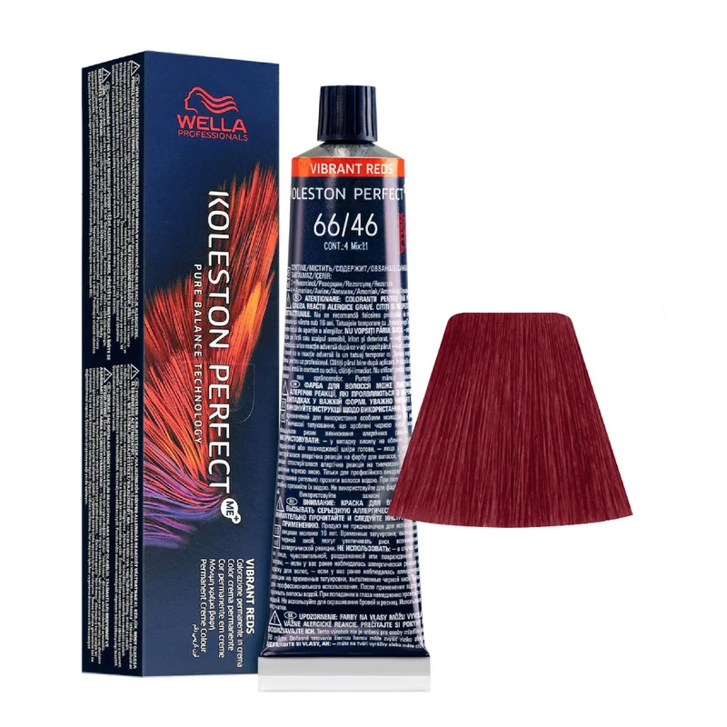Wella Koleston Perfect Me+ Vibrant Reds 66/46 Biondo Scuro Intenso Rame Violetto 60ml - colorazione permanente