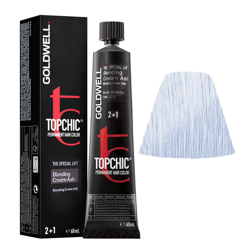 Goldwell Topchic Blonde Cream Ash 60ml - colore permanente in tubo