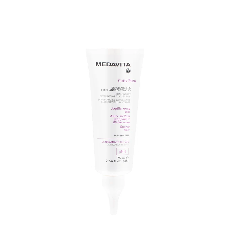 Medavita Cutis Pura Scalp&Skin Exfoliating Clay Scrub 75ml - scrub argilla esfoliante cute e viso