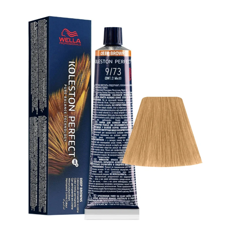 Wella Koleston Perfect Me+ Deep Browns 9/73 Biondo Chiarissimo Sabbia Dorato 60ml - colorazione permanente