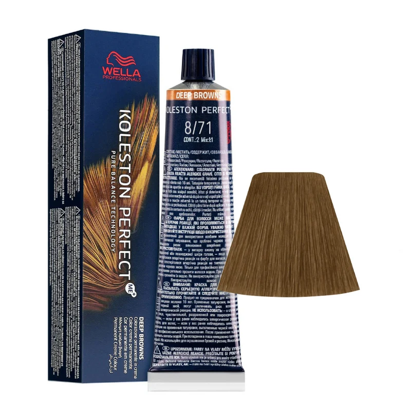 Wella Koleston Perfect Me+ Deep Browns 8/71 Biondo Chiaro Sabbia Cenere 60ml - colorazione permanente