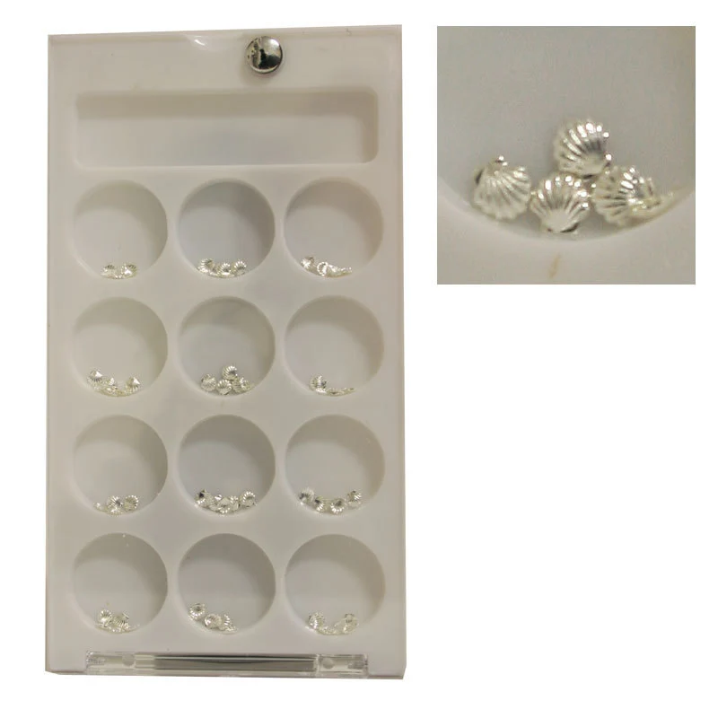 Decoro unghie Beauty nail Conchiglia Piccola Argento ASN23