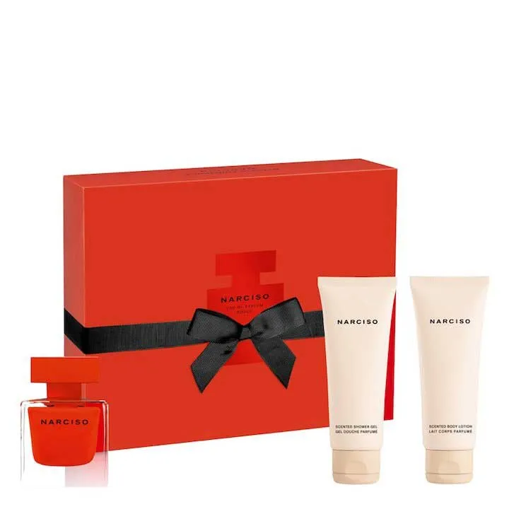 Narciso Rouge Eau de parfum Cofanetto regalo con Docciaschiuma e Latte Corpo