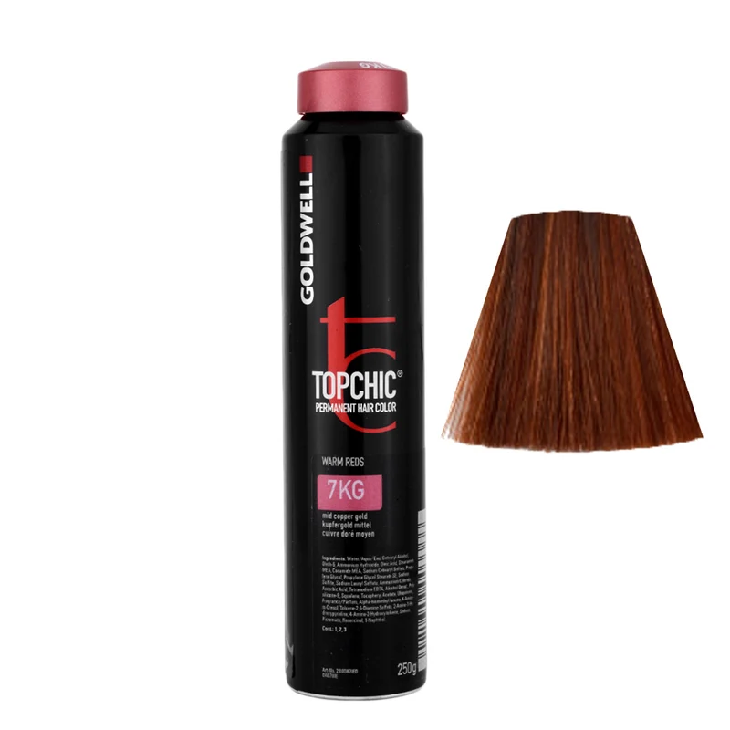 Goldwell Topchic Can W7KG Copper Gold Medium 250gr - colore permanente in bombola