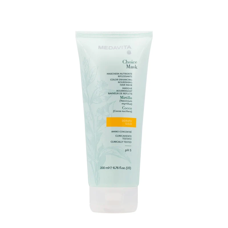 Medavita Lunghezze Choice Mask Gold 200ml - maschera nutriente riflessante dorato