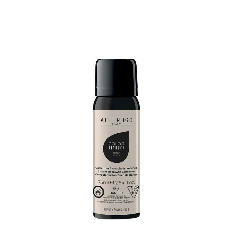 Alterego Color Retouch Black 75ml - ritocco colore spray nero