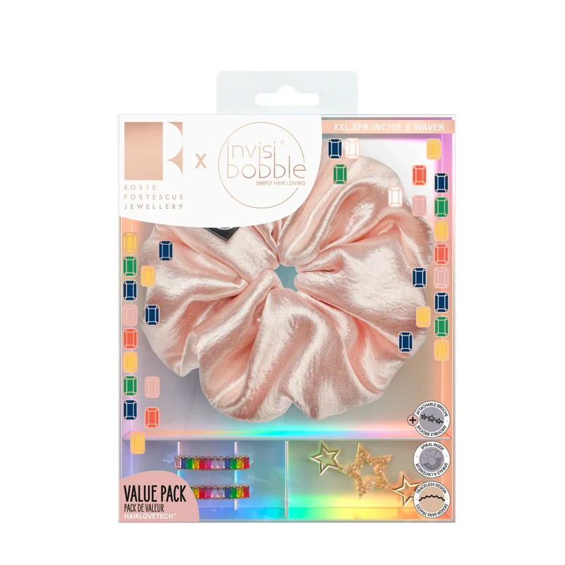 Invisibobble Sprunchie Rosie Fortescue Set Box of Fab - box XXL sprunchie e waver