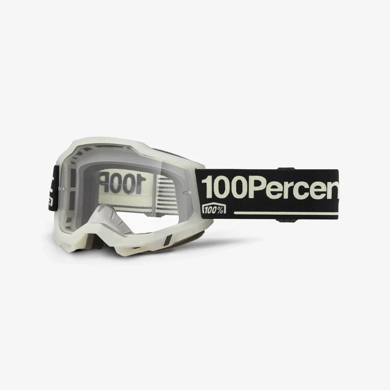 Maschera 100% ACCURI 2 GLOW Bianco Schermo Clear