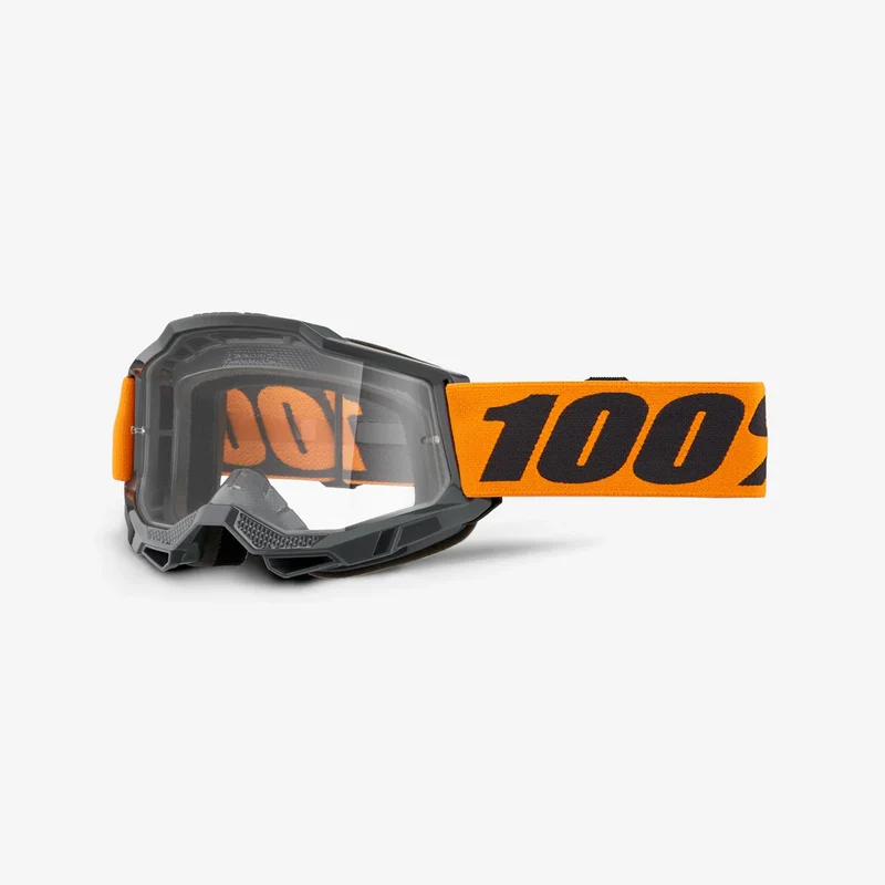 Maschera 100% ACCURI 2 Grigio/Arancione Schermo Clear