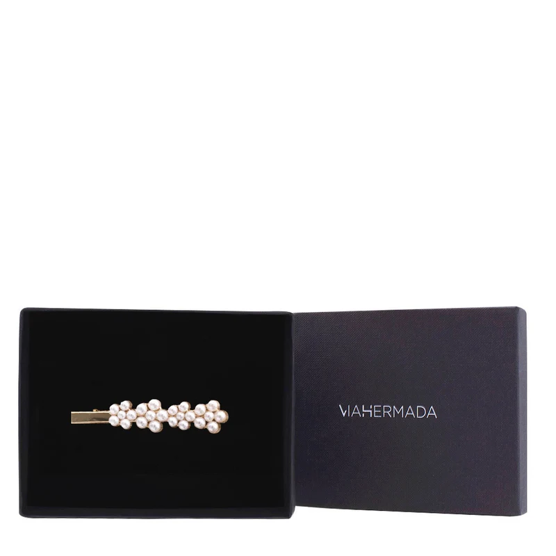 VIAHERMADA Clip Per Capelli con Perle 8cm