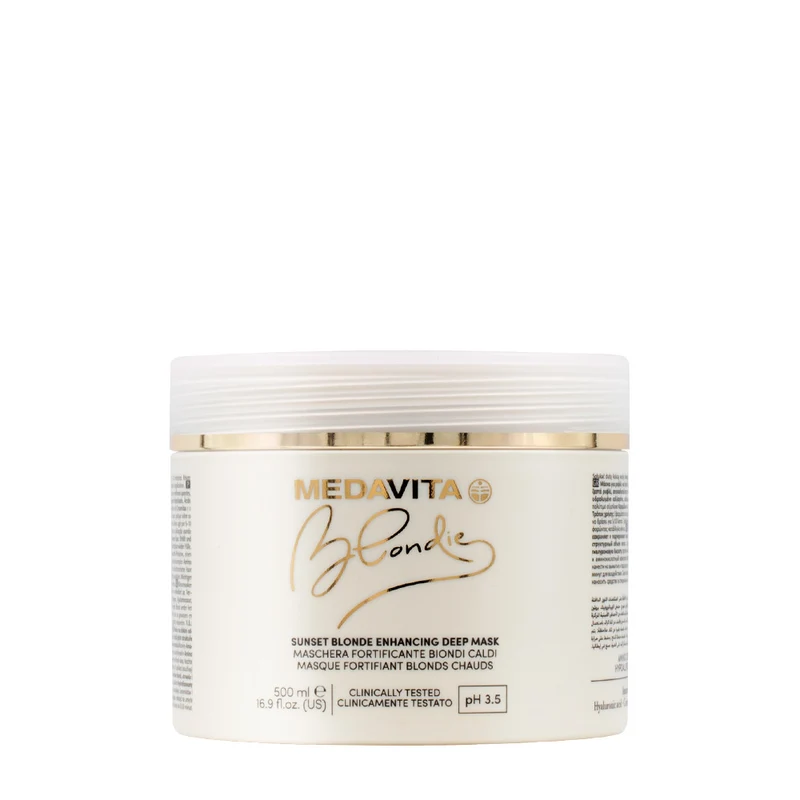 Medavita Blondie Sunset Blonde Enhancing Deep Mask 500ml - maschera riflessante biondi caldi