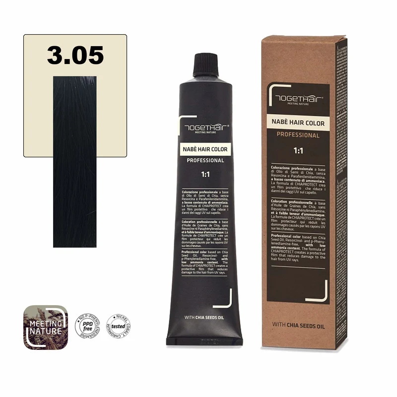 Nabe’ Hair Color Vegan nr. 3.05 Cioccolato Fondente Togethair 100 ml