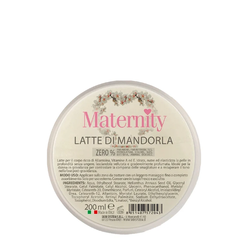 SkinSystem Meternity Latte di Mandorla 200ml - latte pre e post gravidanza