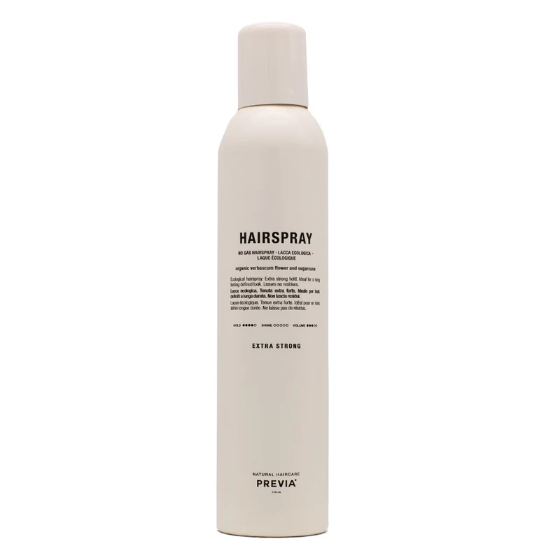 Previa Finish Organic Hydrolized Verbascum Thapsus Flower No Gas Hairspray 350ml - lacca tenuta forte