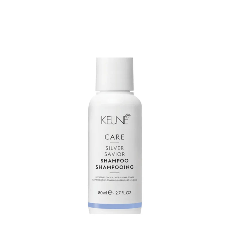 Keune Care Line Silver Savior Shampoo 80ml - shampoo antigiallo per capelli bianchi o biondi