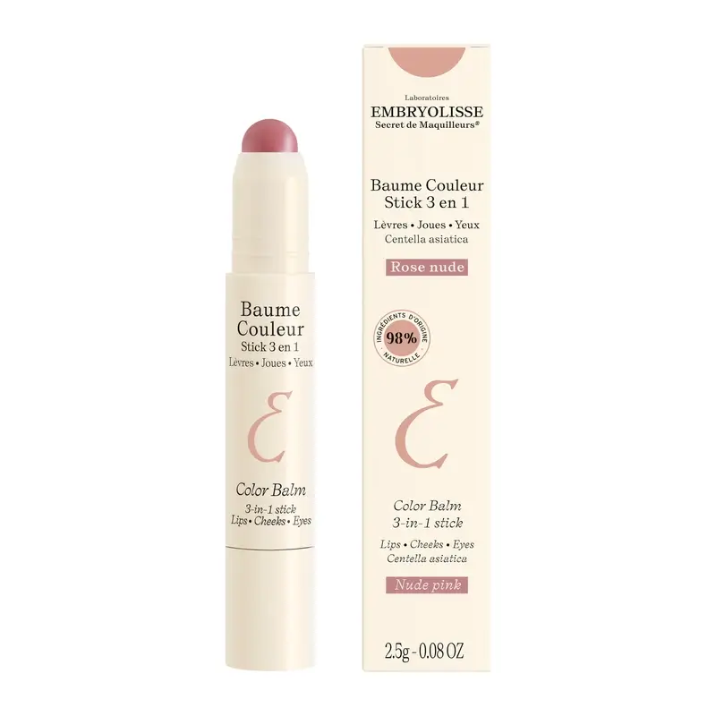 Embryolisse Baume Couleur Stick 3-En-1 Rose Nude , 2,5 gr