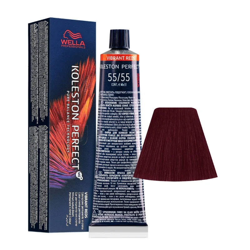 Wella Koleston Perfect Me+ Vibrant Reds 55/55 Castano Chiaro Intenso Mogano Intenso 60ml - colorazione permanente