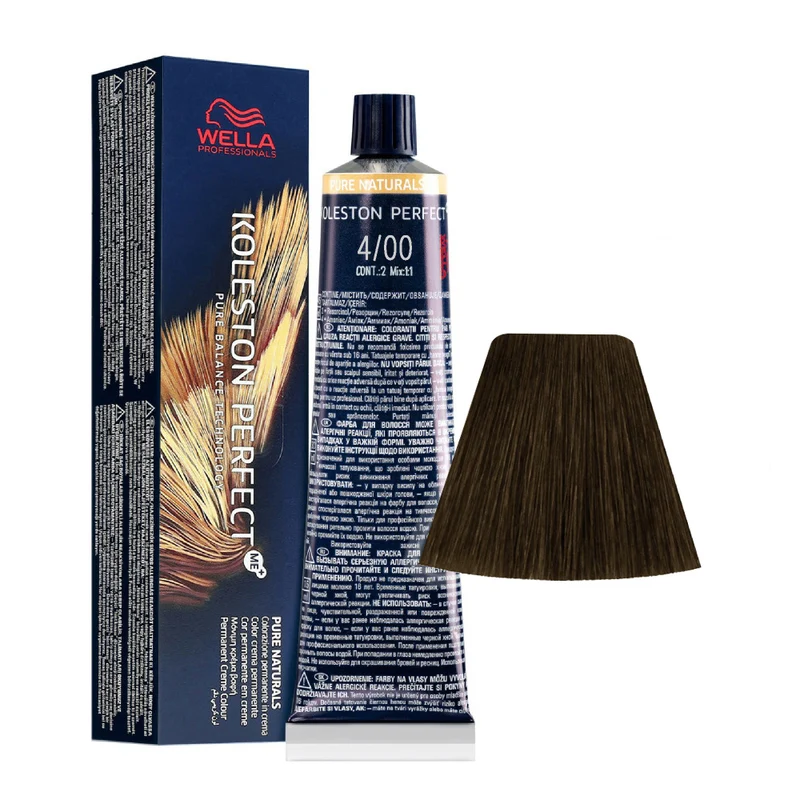 Wella Koleston Perfect Me+ Pure Naturals 4/00 Castano Medio Naturale 60ml - colorazione permanente