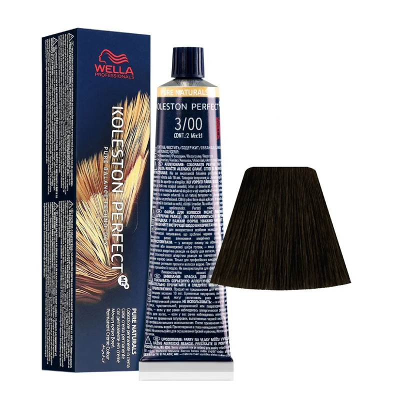 Wella Koleston Perfect Me+ Pure Naturals 3/00 Castano Scuro Naturale 60ml - colorazione permanente