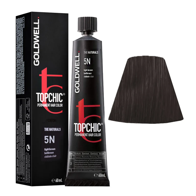 Goldwell Topchic Tube 5N Light Brown 60ml - colore permanente in tubo