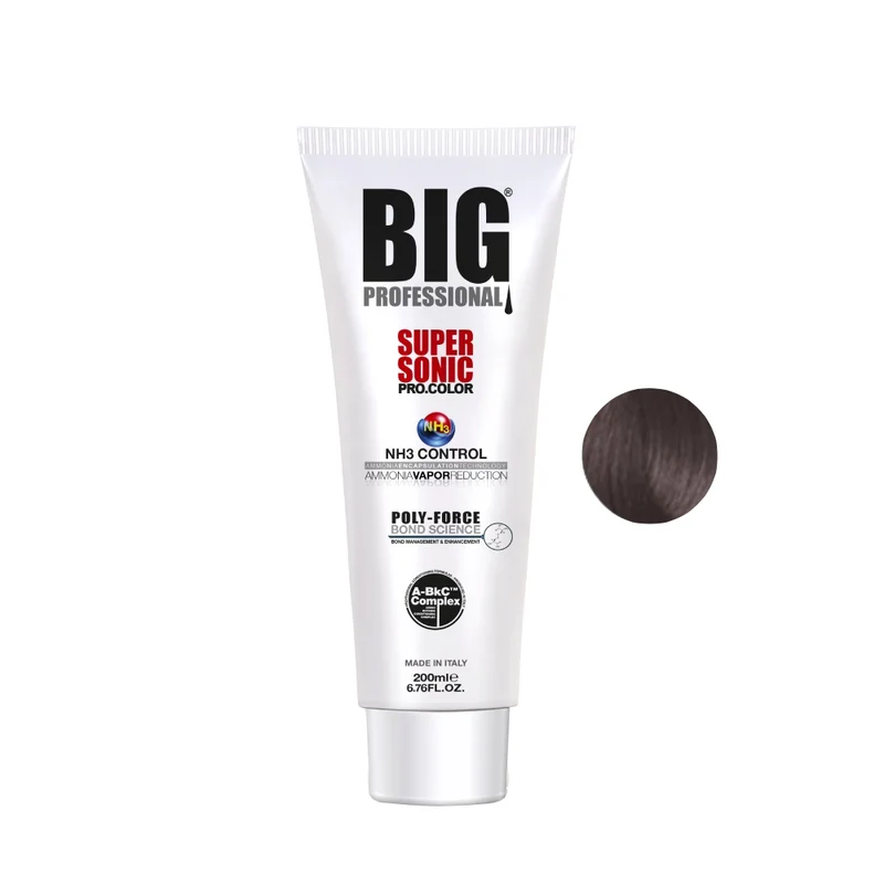 Big Pro Supersonic Pro Color 5 Castano Chiaro 200ml - tinta permanente maxi size