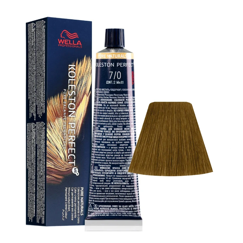 Wella Koleston Perfect Me+ Pure Naturals 7/0 Biondo Medio Naturale 60ml - colorazione permanente