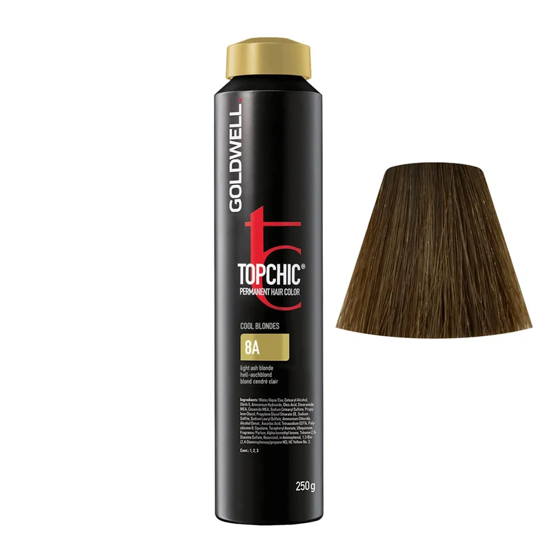 Goldwell Topchic Can 8A Light Ash Blonde 250gr- colore permanente in bombola