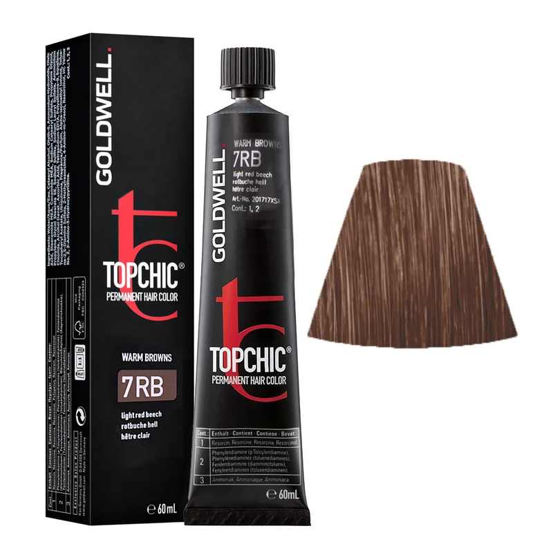 Goldwell Topchic Tube 7RB Light Red Beech 60ml - colore permanente in tubo