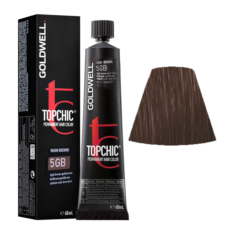 Goldwell Topchic Tube 5GB Light Brown Golden Brown 60ml - colore permanente in tubo