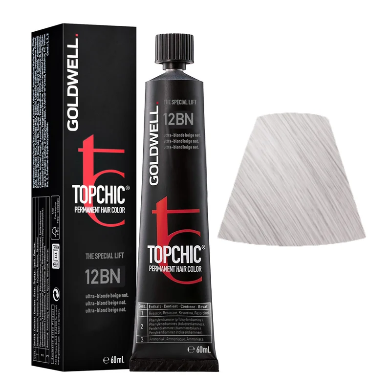 Goldwell Topchic Tube 12BN Ultra Blonde Beige Natural 60ml - colore permanente in tubo