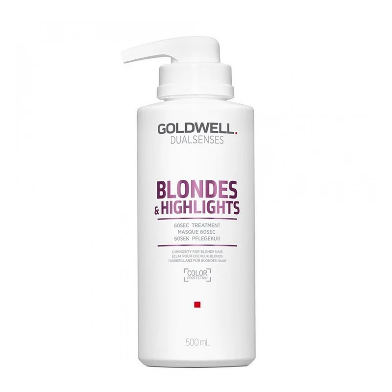 Goldwell Dualsenses Blonde & Highlights Anti-Yellow 60Sec Treatment 500ml - trattamento antigiallo per capelli colorati