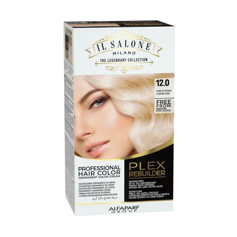 Alfaparf Milano Il Salone Plex Rebuilder Color Kit 12.0 Platino Puro - colorazione permanente in crema