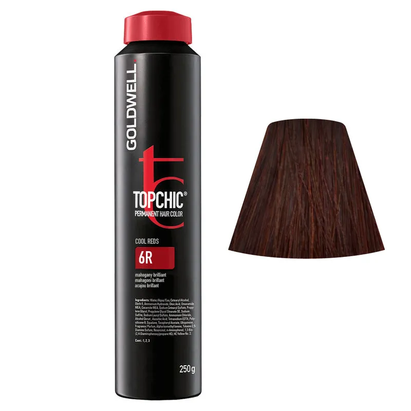 Goldwell Topchic Can 6R Mahogany Brilliant 250gr - colore permanente in bombola