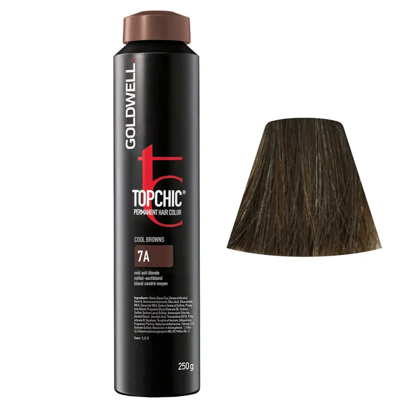 Goldwell Topchic Can 7A Medium Ash Blonde 250gr - colore permanente in bombola