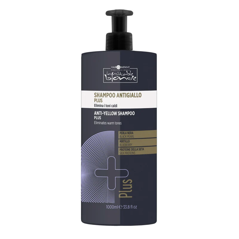 Hair Company Inimitable Blonde Anti-Yellow Shampoo Plus 1000ml - shampoo antigiallo plus