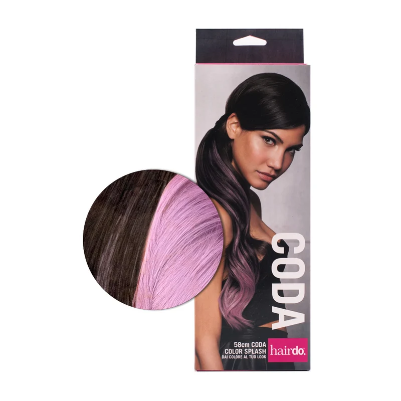 Hairdo Coda Color Splash Dark Chocolate / Lavander 58 cm - coda lavanda su castano medio