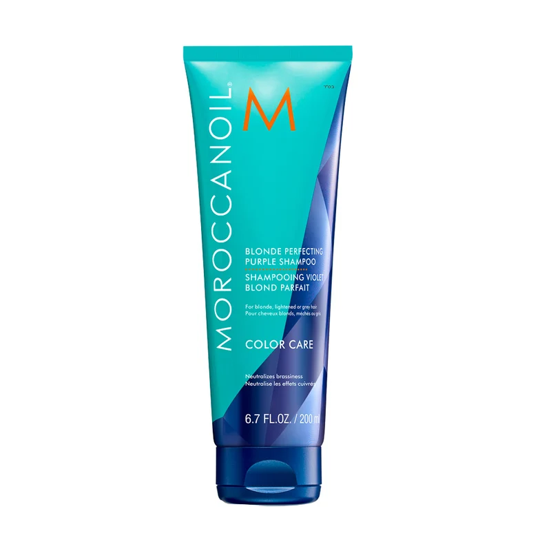 Moroccanoil Blonde Perfecting Purple Shampoo 200ml - shampoo antigiallo capelli biondi