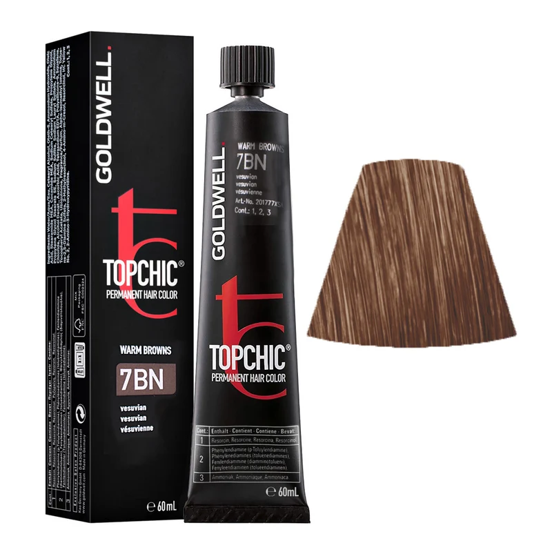 Goldwell Topchic Tube 7BN Vesuvian 60ml - colore permanente in tubo