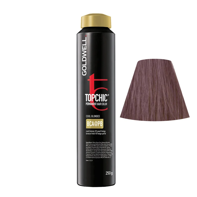 Goldwell Topchic Can 8CA@PB Cool Bronze Elumenated Pearl Beige 250gr - colore permanente in bombola