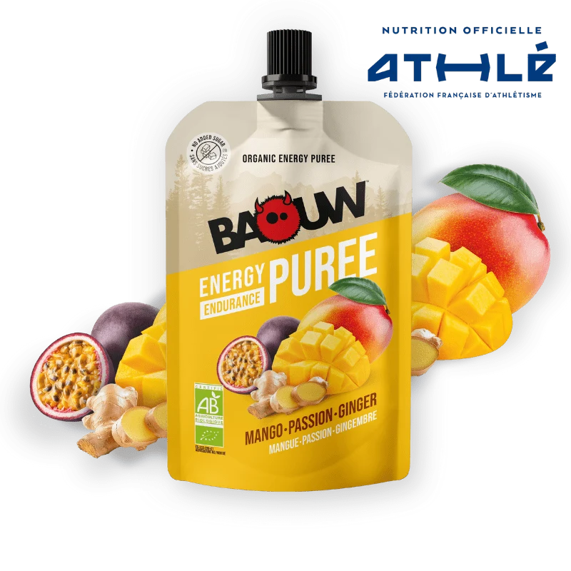 Purè Energetico BAOUW Bio Ricetta Mango/Passion/Zenzero (90g)