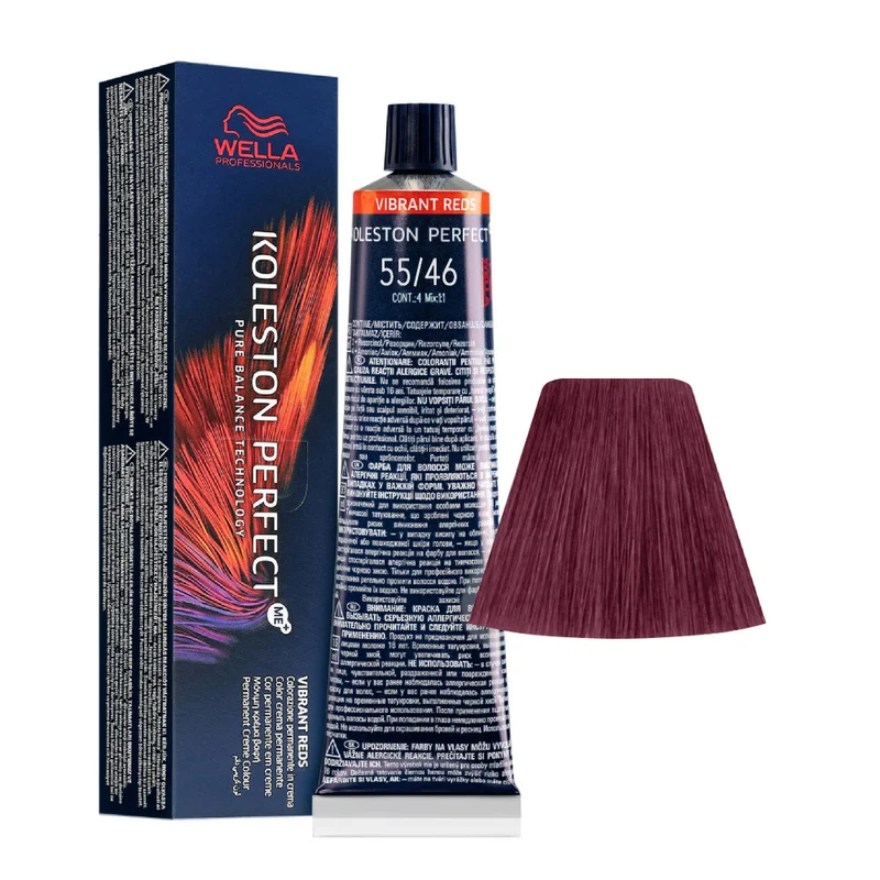 Wella Koleston Perfect Me+ Vibrant Reds 55/46 Castano Chiaro Intenso Rame Violetto 60ml - colorazione permanente