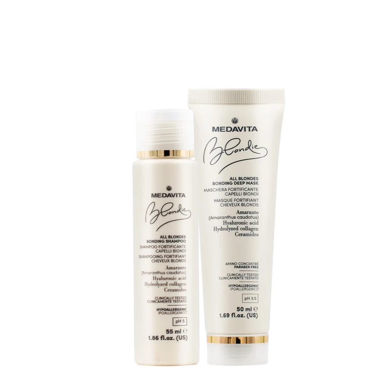 Medavita Blondie Shampoo 55ml e Maschera 50ml per Capelli Biondi
