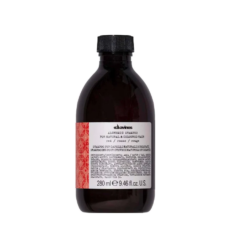 Davines Alchemic Shampoo Red 280ml - shampoo per intensificare i riflessi rossi o mogano