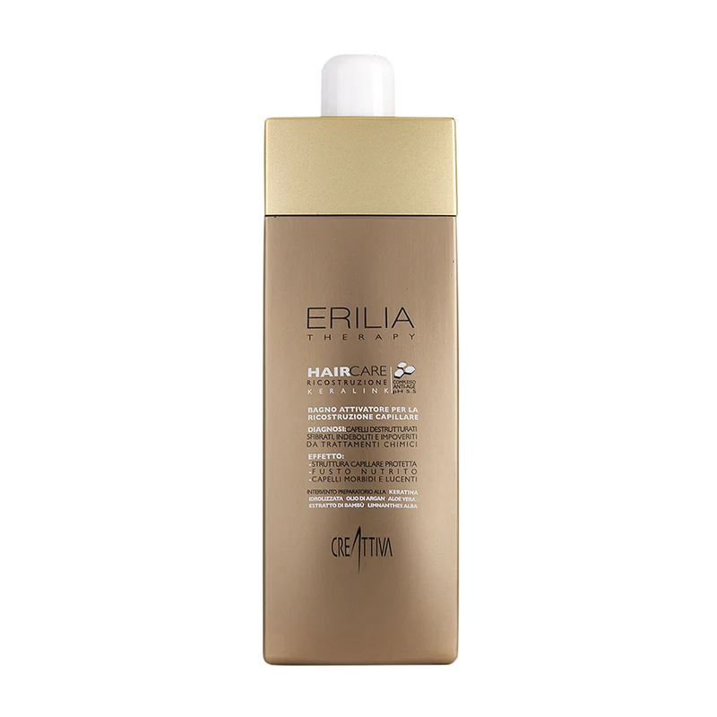 Creattiva Erilia Haircare Keralink Bagno Attivatore Ricostruzione Capillare 750ml - shampoo per capelli danneggiati