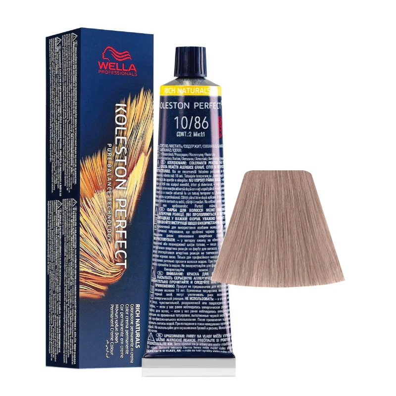Wella Koleston Perfect Rich Naturals 10/86 Biondo Platino Perla Violetto 60ml - colorazione permanente