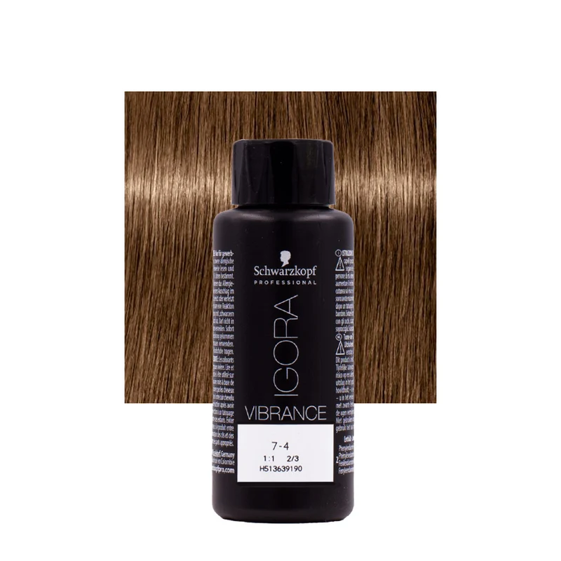 Schwarzkopf Igora Vibrance 7-4 Biondo Medio Beige 60ml - colorazione tono su tono