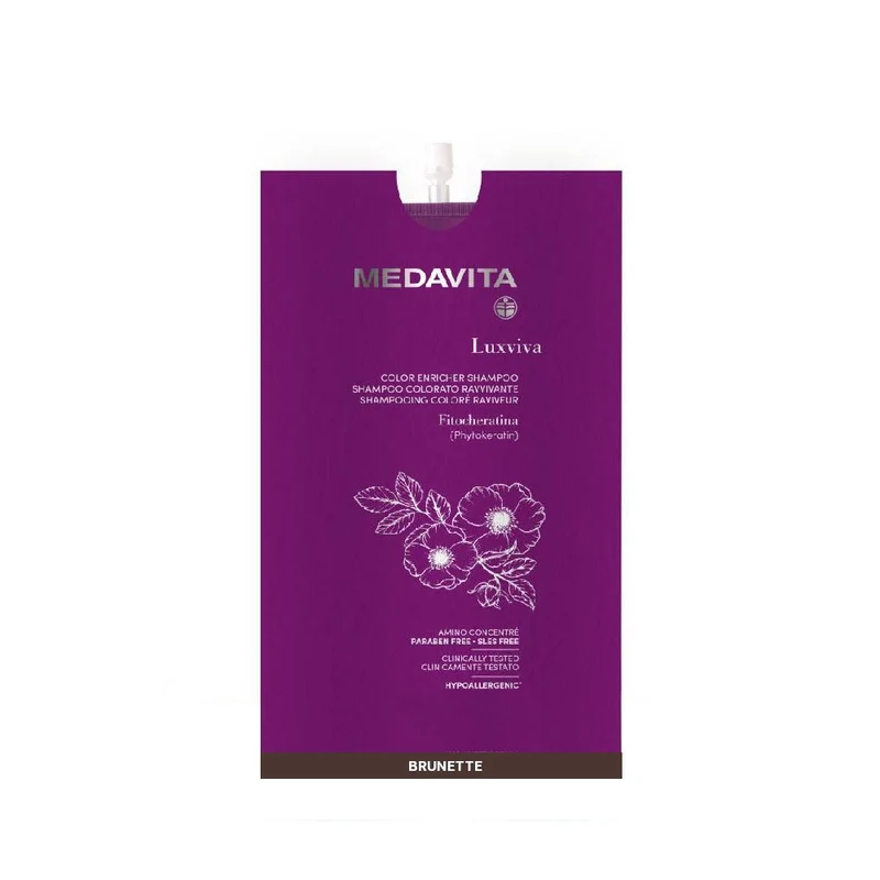 Medavita Luxviva Color Enricher Shampoo Brunette 30ml - shampoo colorato castano caldo