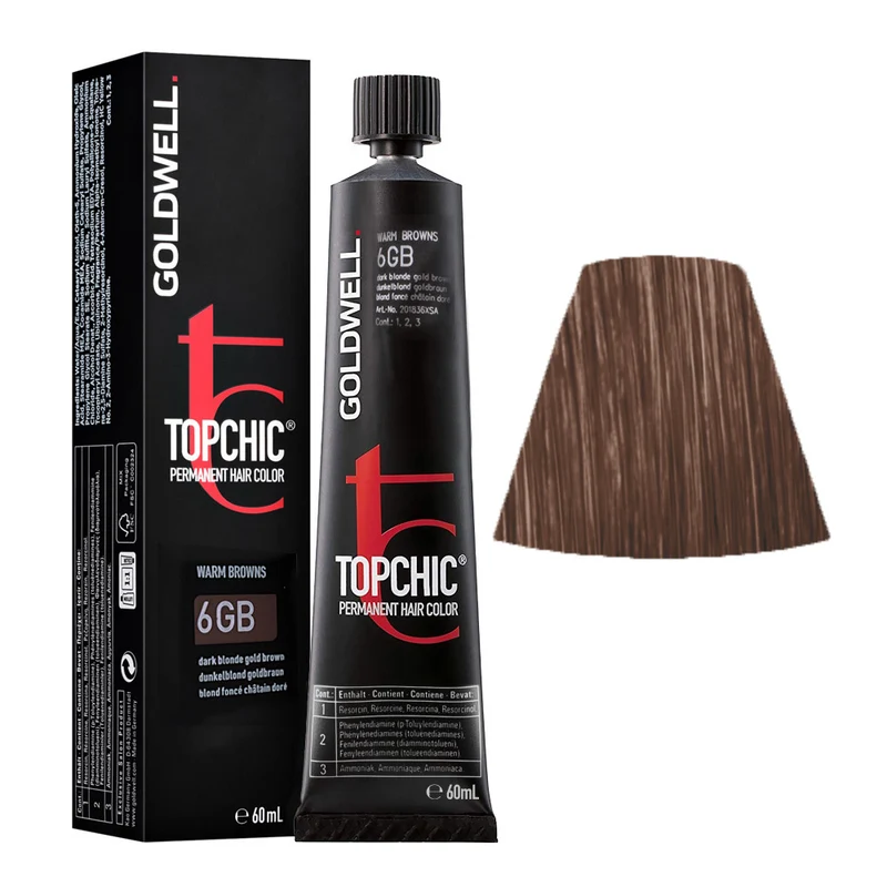 Goldwell Topchic Tube 6GB Dark Blonde Golden Brown 60ml - colore permanente in tubo